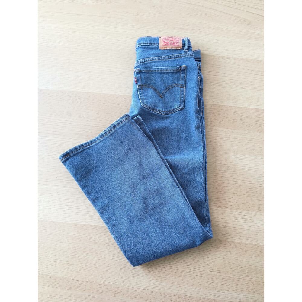 Levi’s 726 High Rise Flare Jeans Womens Size 14 Medium Wash Stretch Denim